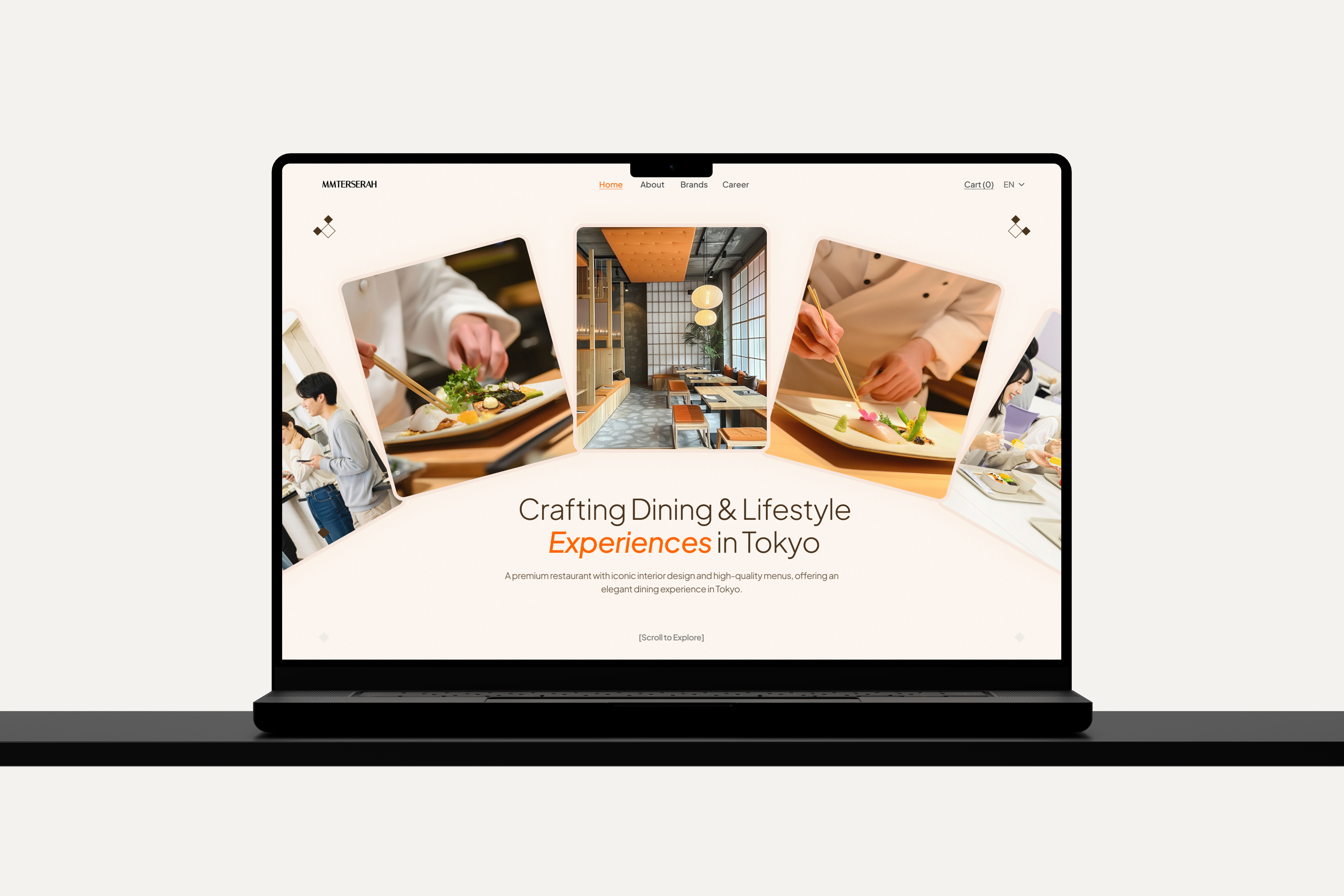 Example of Mmterserah - Restaurant Website Design