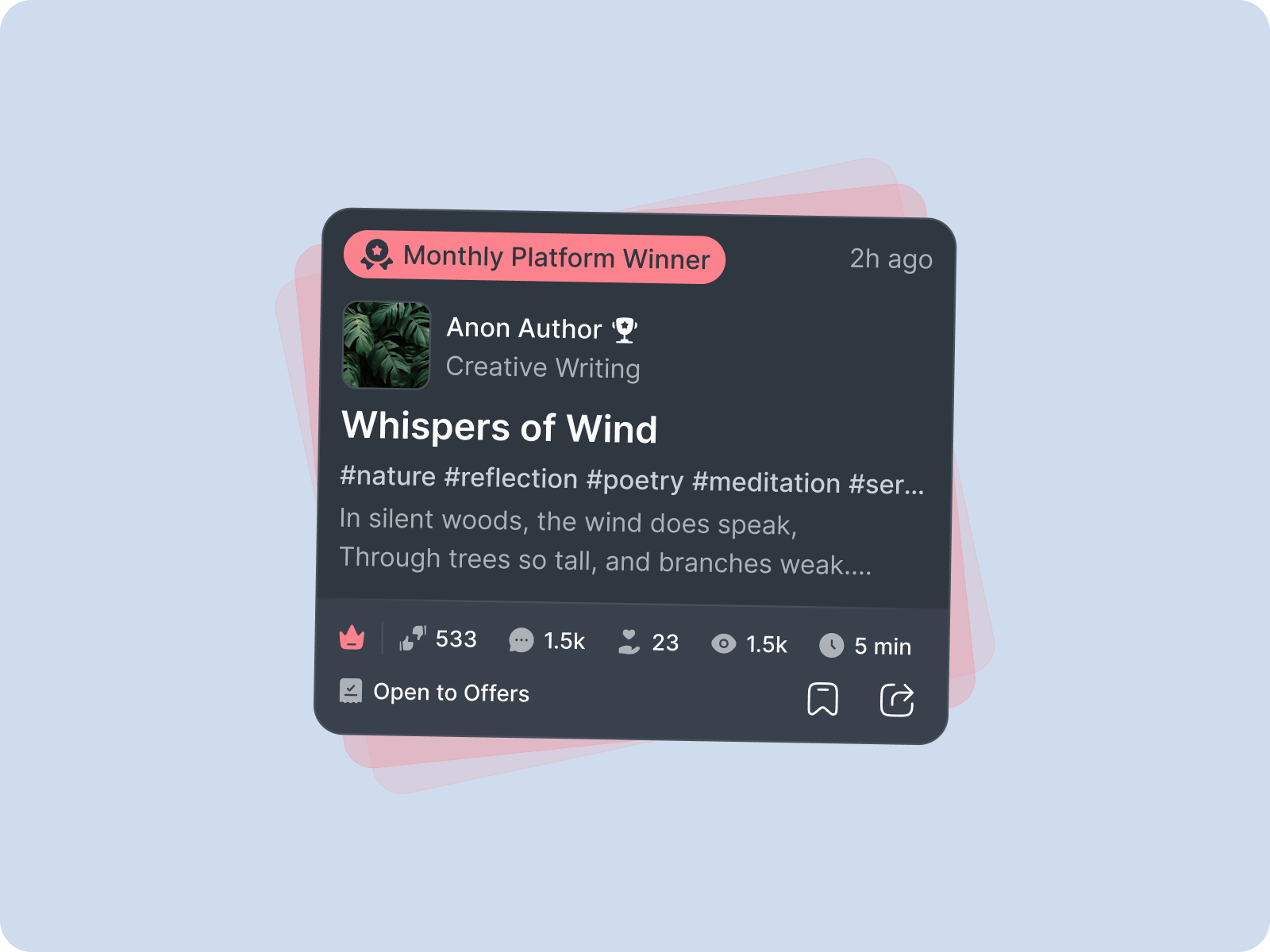 Creative Writing Design System Element authornetwork contentcreators creativeauthors creativewriting digitalpoetry modernpoetry openword poetryplatform socialwriting storytellinghub writersofinstagram writingapp writingcommunity writinginnovation