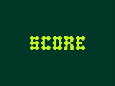 Score - Logo branding custom design graphic design green letter logo padel racket score sport typography vector
