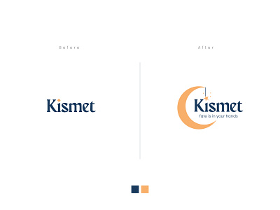 Kismet Logo Re-Design after before graphic design logo logo design
