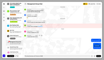 Inbox / Chat app graphic design ui ux web