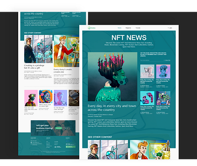 NFT Blog Website design nft blog nft blog design nft design nft website ui ux web website