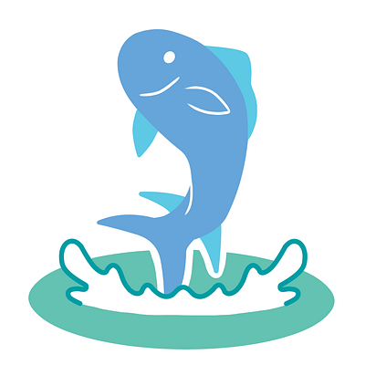 Fresh Out of Water graphic design illustration logo