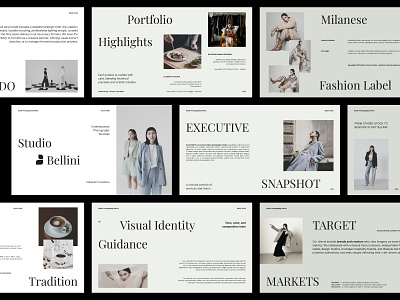 Bellini Photography Deck corporate presentation sophisticated
