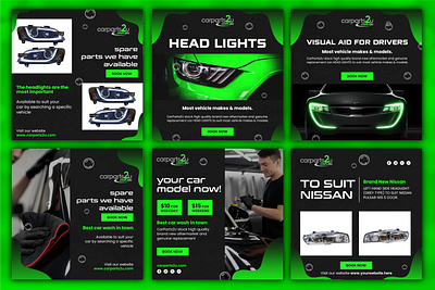 CarParts2U – Modern Automotive Social Media Design advertising design branding design graphic design illustration logo ui uxuidesigner