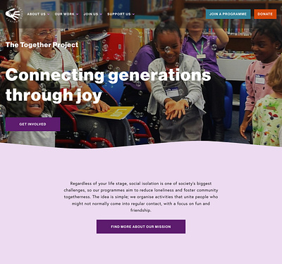 The Together Project website redesign graphic design squarespace ui webdesign