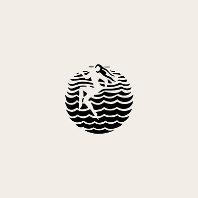 Swimmer beauty branding design graphic design icon illustration logo logo design minimalist premium sea swim swimmer vector water wave woman