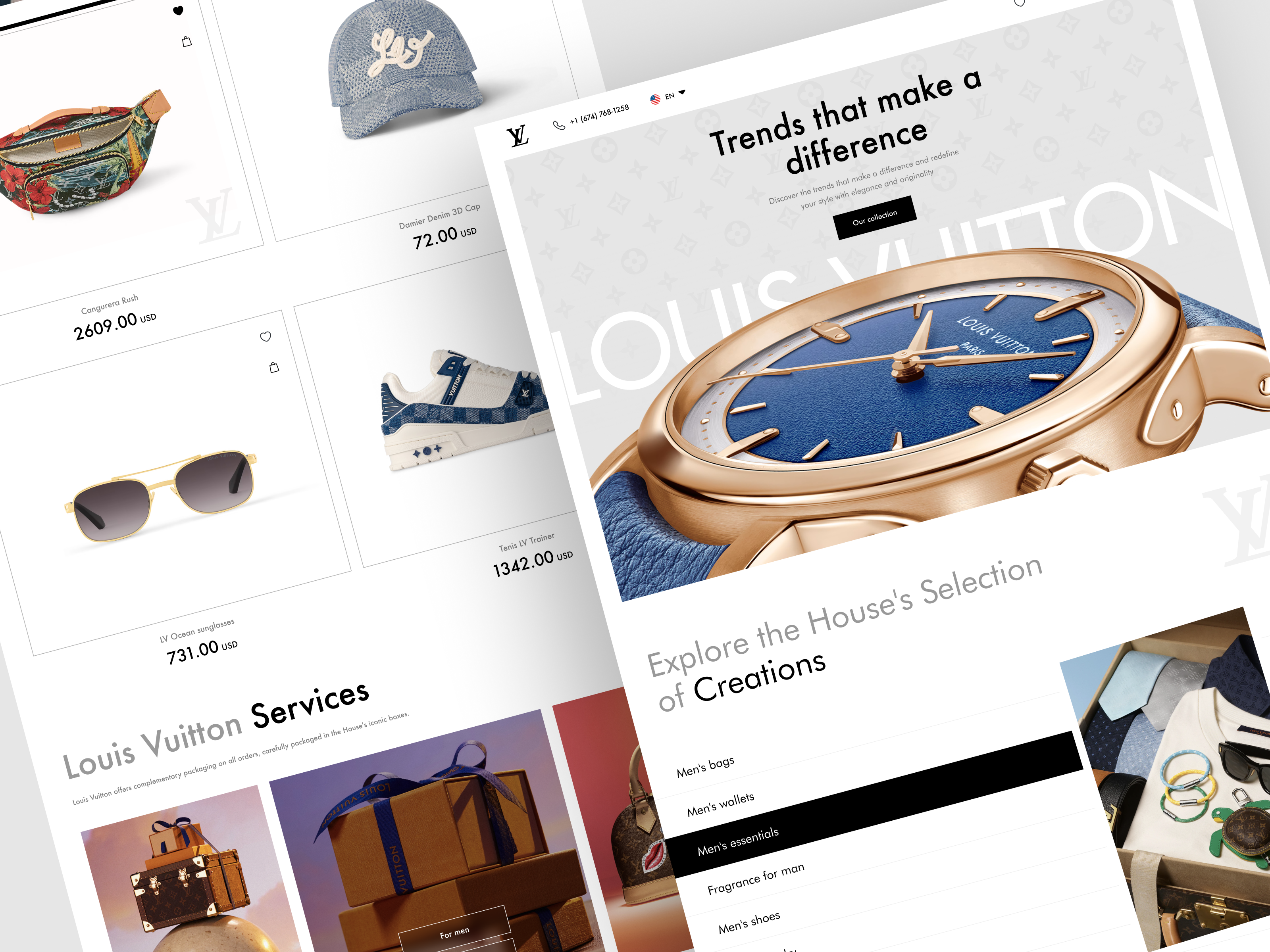 Website LOUIS VUITTON 🖥️ branding car checkout desktop ecommerce innovation inspiration landing page luxury minimalism shop shopping ui design ui ux user experience ux design website website design
