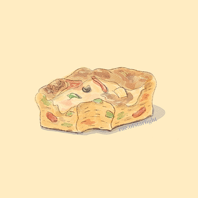 Focaccia bread digital painting food illustration illustration watercolor