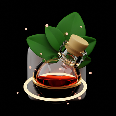 3D game asset - potion made in blender 3d 3dmodel animation blender design graphic design illustration