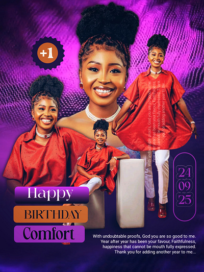 Birthday poster graphic design