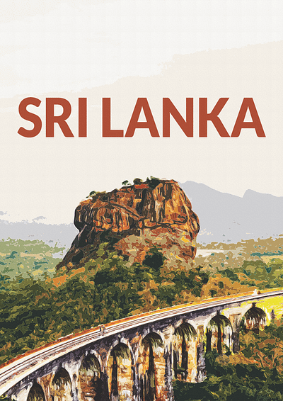 Retro Travel Poster – Sri Lanka adobe creative design graphic design photoshop poster retro design sri lanka travel poster vintage style visual design