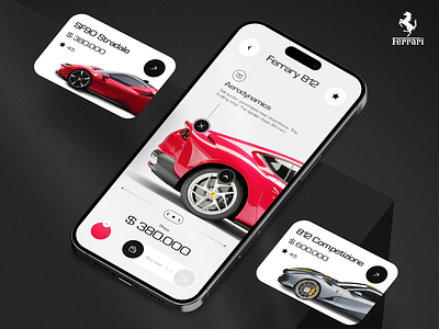 Car Sale App Concept - Ferrari app design car model car rental ecommerce ferrari innovation inspiration ios luxury minimalism mobile design product design rental ui concept ui design ui ux ux design