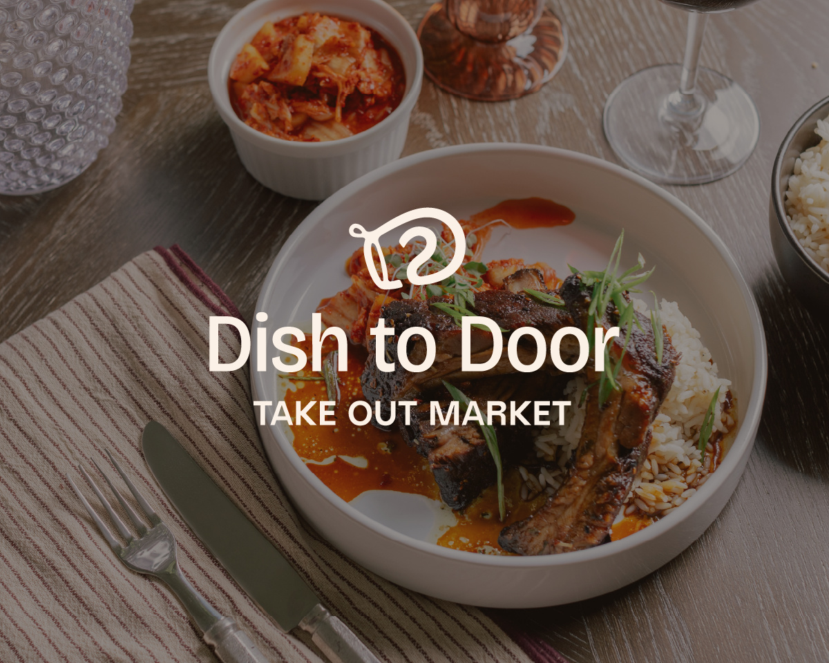 Dish to Door adobe illustrator brand design brand identity branding design dish door food food beverage graphic design hospitality illustration logo oven mitt