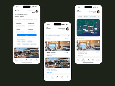 Travel Booking App ui ux