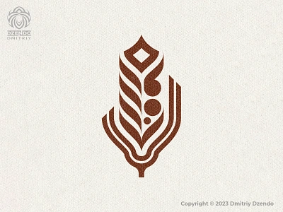 Bread ear of wheat logo bakery branding bread ear farming logo logotype plant spike wheat