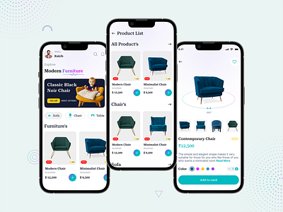 Modern Furniture Shopping App UI Design app ui bangladesh dhaka ui ecommerce mobile app furniture app ui furniture shopping app furniture store app minimalist ui design mobile app concept product page ui rakib hassan shopping app design ui ui ap ui ux design user friendly app design