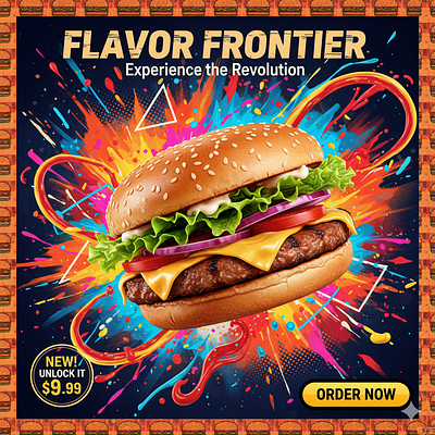 VIBRANCE ads advertising behance branding burger design dribbble fast food graphic design illustration social media ui