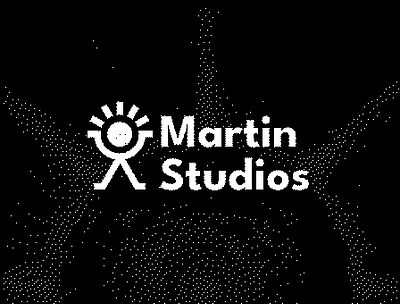 Martin Studios branding design graphic design illustrator logo minimal stickman sun vector