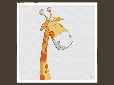 The giraffe with the itchy nose - main character book illustration character character design concept concept design design digital art digital drawing drawing game illustration illustration toy design