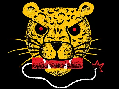 Search & Destroy by James Olstein conceptual dynamite editorial editorial illustration illustration james olstein james olstein illustration jamesolstein.com leopard stooges texture vector