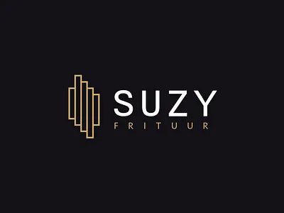 Frituur Suzy Logo brand branding clean dark design fries frituur graphic design logo