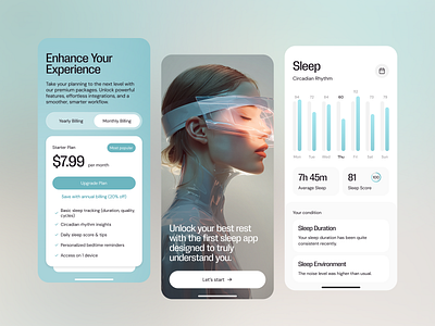 Sleep Tracking Mobile App medical tracking app meditation mental health mood progress tracker startup therapy app wellness