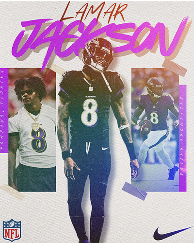 LAMAR JACKSON GRAPHIC graphic design graphicdesigner nfl socialmedia sportdesign sportdesigns