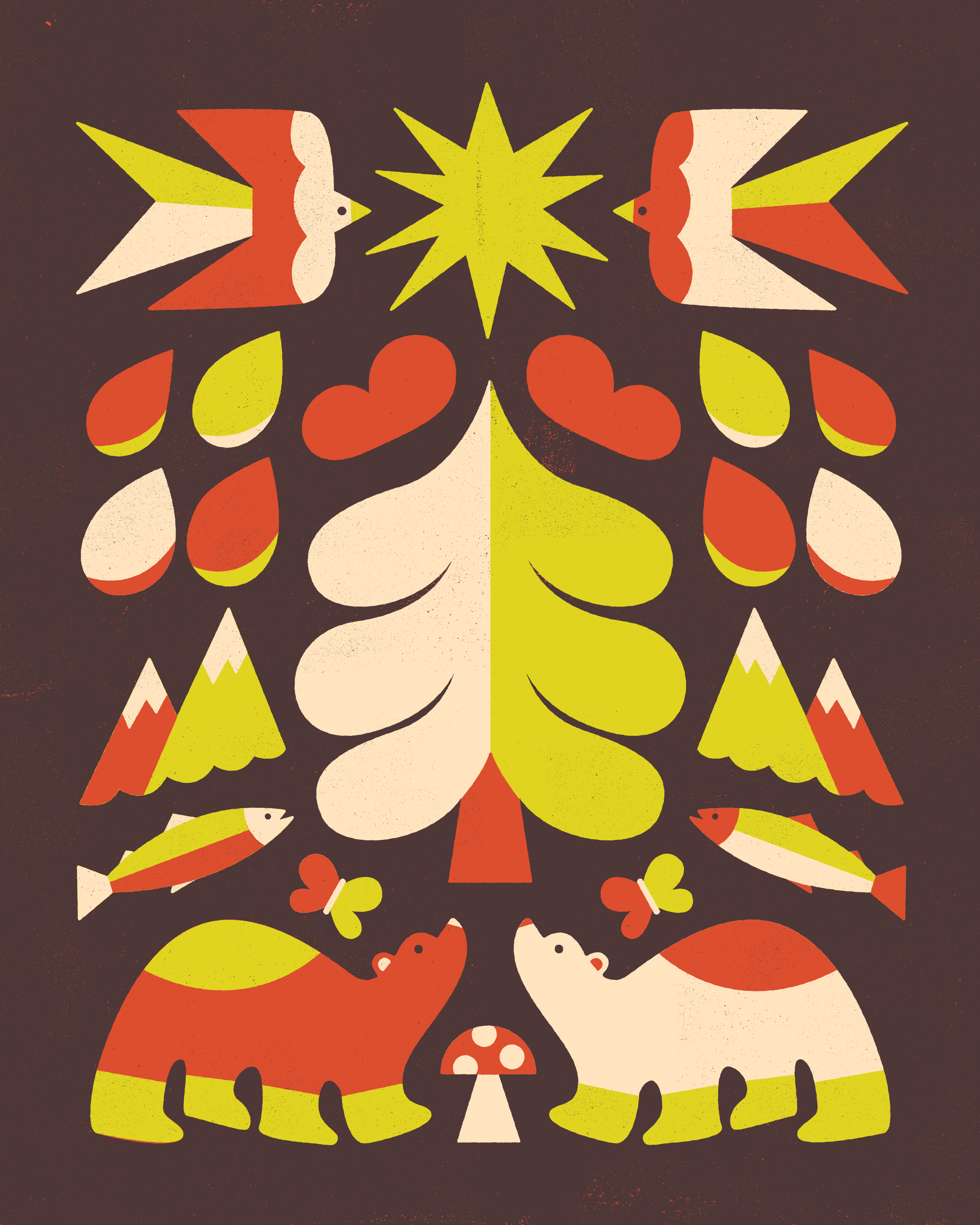 🍄🍄🍄 art illustration nature outdoors poster print stuff texture tree vector