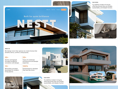 Modern Architecture Landing Page architecture cleanui landing page landingpage minimalistdesign modernhomes responsiveweb ui webdesign
