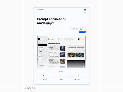 Hero UI/UX Design For SaaS AI Prompt Enhancer Landing Page cookedui hero hero ui landing page saas ui ux web design