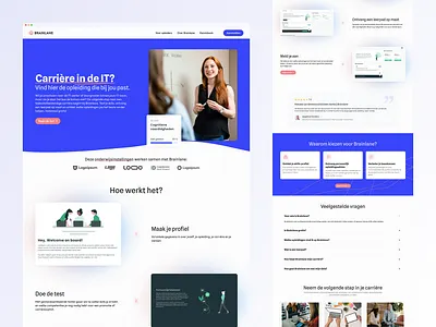 Brainlane – Skills-Based Career Guidance Platform for IT Transit design ui ux web design web development webflow website