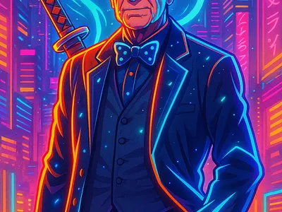 NEON SUITARTZ animation graphic design neon suit swag