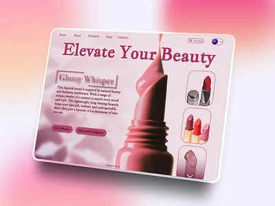 Cosmetic webpage design ( lipstick) cosmetic design flormar goldenrose graphic design homepage lipgloss lipstick mac pink sheglam ui ux web webdesigne