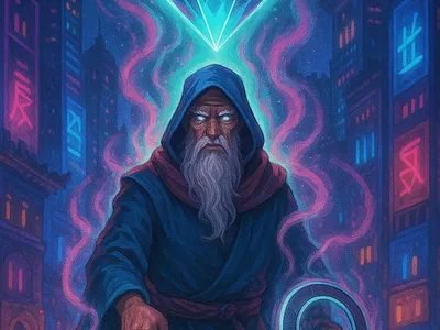 OLDSage in Neon Cityscape branding logo