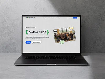 Google's Club Event Website animation ui
