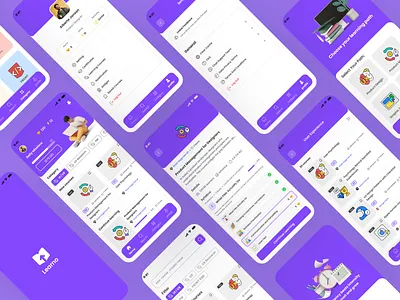 Learno – Learning App UI/UX Design app desgin elearning gamifi gamification learn learning app productdesign ui ux