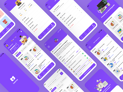 Learno – Learning App UI/UX Design app desgin elearning gamifi gamification learn learning app productdesign ui ux