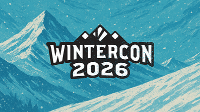 Village WinterCon 2026 Promo branding church design digital art graphic art graphic design logo logo design marketing ministry ministry branding motion graphics mountains outdoors special event student ministry winter winter event youth ministry