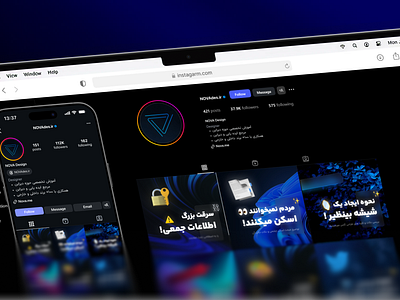 NOVA Instagram Page Design branding design graphic design