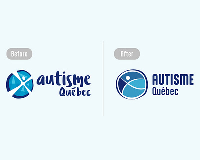 Autisme Québec logo redesign autism design logo redesign