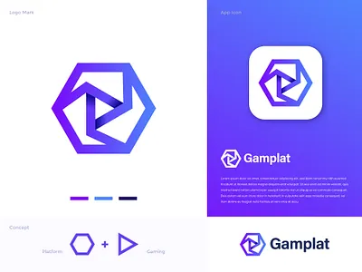 Gamplat Unused logo app icon app logo blockchain brand identity branding circuit connections cube e commerce game gaming isometry logo modern logo play play button playing unused