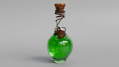Poison Bottle 3d blender bottle design graphic design green liquid illustration liquid poison