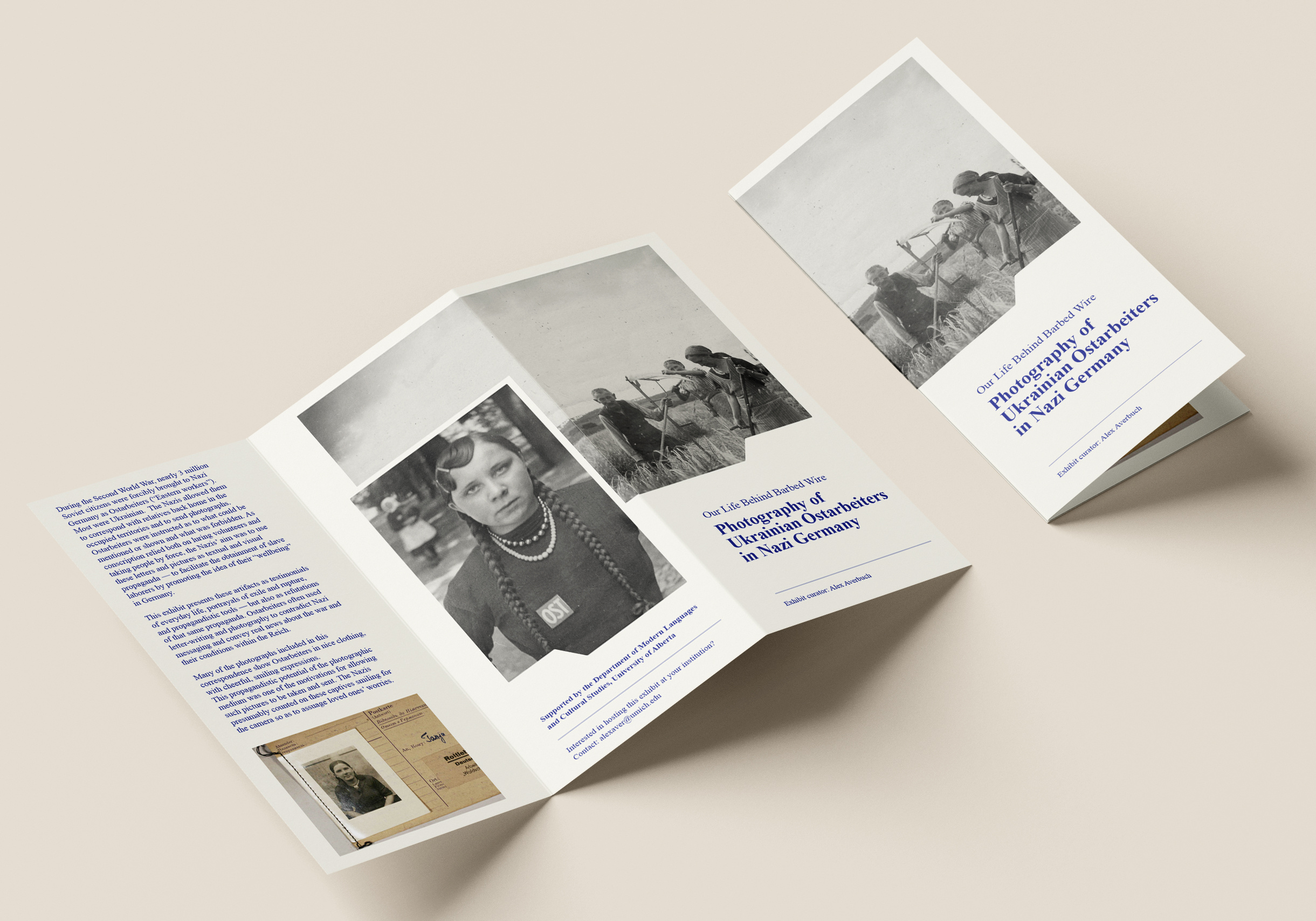 Our Life Behind Barbed Wire: Design Materials for Exhibition historical artifacts