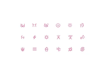 Women's Health Icon Set branding iconography mobile app design ui