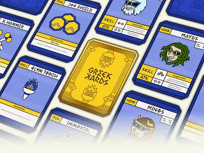 🏛️🇬🇷 GREEK KARDS - Card Game Design 🇬🇷🏛️ ancient branding card design card game collectible card design game game design graphic design greece greek illustration logo modern nft retro tcg trading card ui vector
