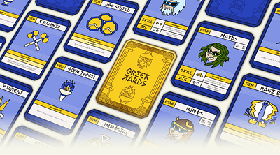 🏛️🇬🇷 GREEK KARDS - Card Game Design 🇬🇷🏛️ ancient branding card design card game collectible card design game game design graphic design greece greek illustration logo modern nft retro tcg trading card ui vector