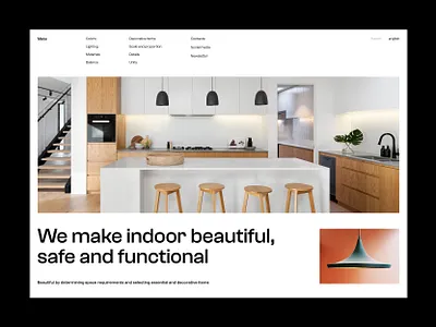 Landing page - interior design branding design desktop figma figma ui freelancer graphic design graphic designer grid interior design landing layout minimal minimalism responsive type ui ui designer ui ux ux