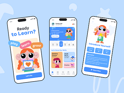 English Learning App app creative english graphic design learning mobile ui uiux