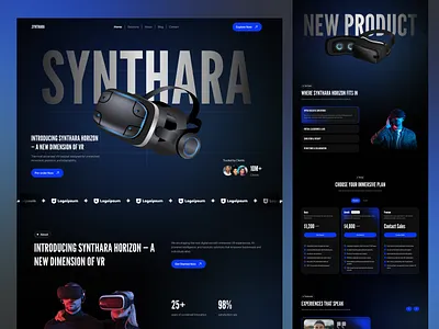 Futuristic Tech & VR Website creative future futuristic graphic design tech ui uiux vr web website